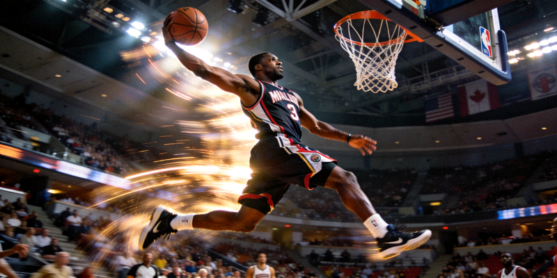 NBA篮球运动员扣篮精彩瞬间
